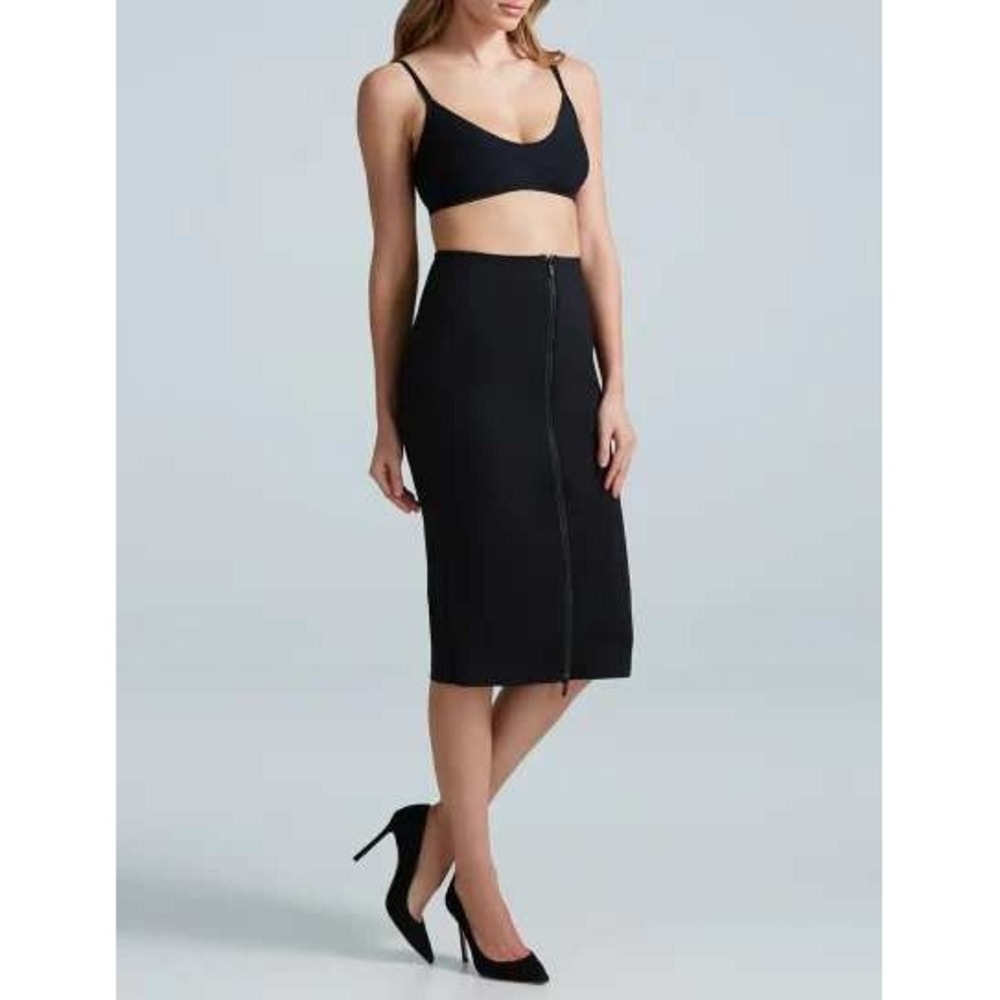 Commando Neoprene CEO Zip Skirt Black Women's Size Small‎